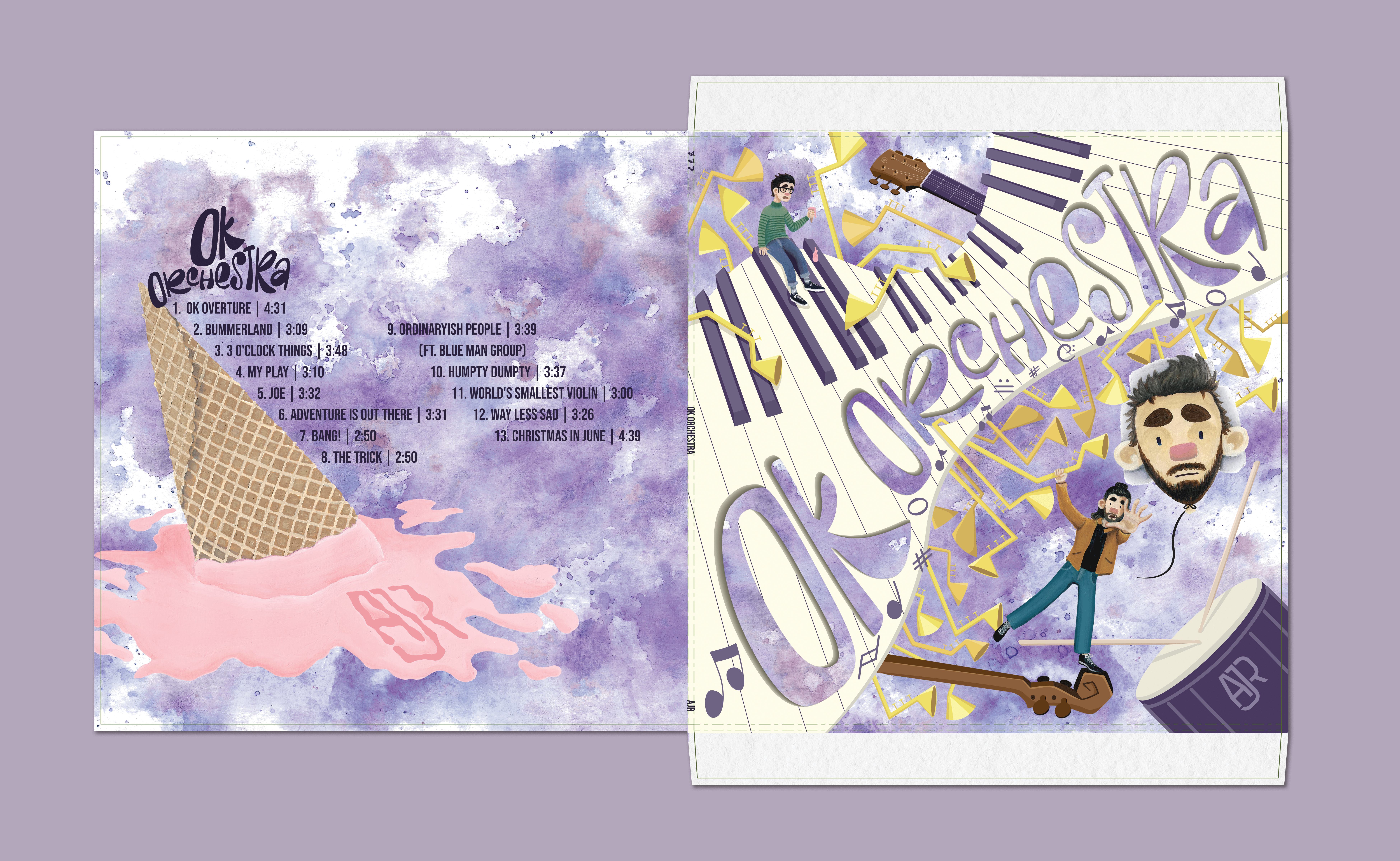 album cover dieline