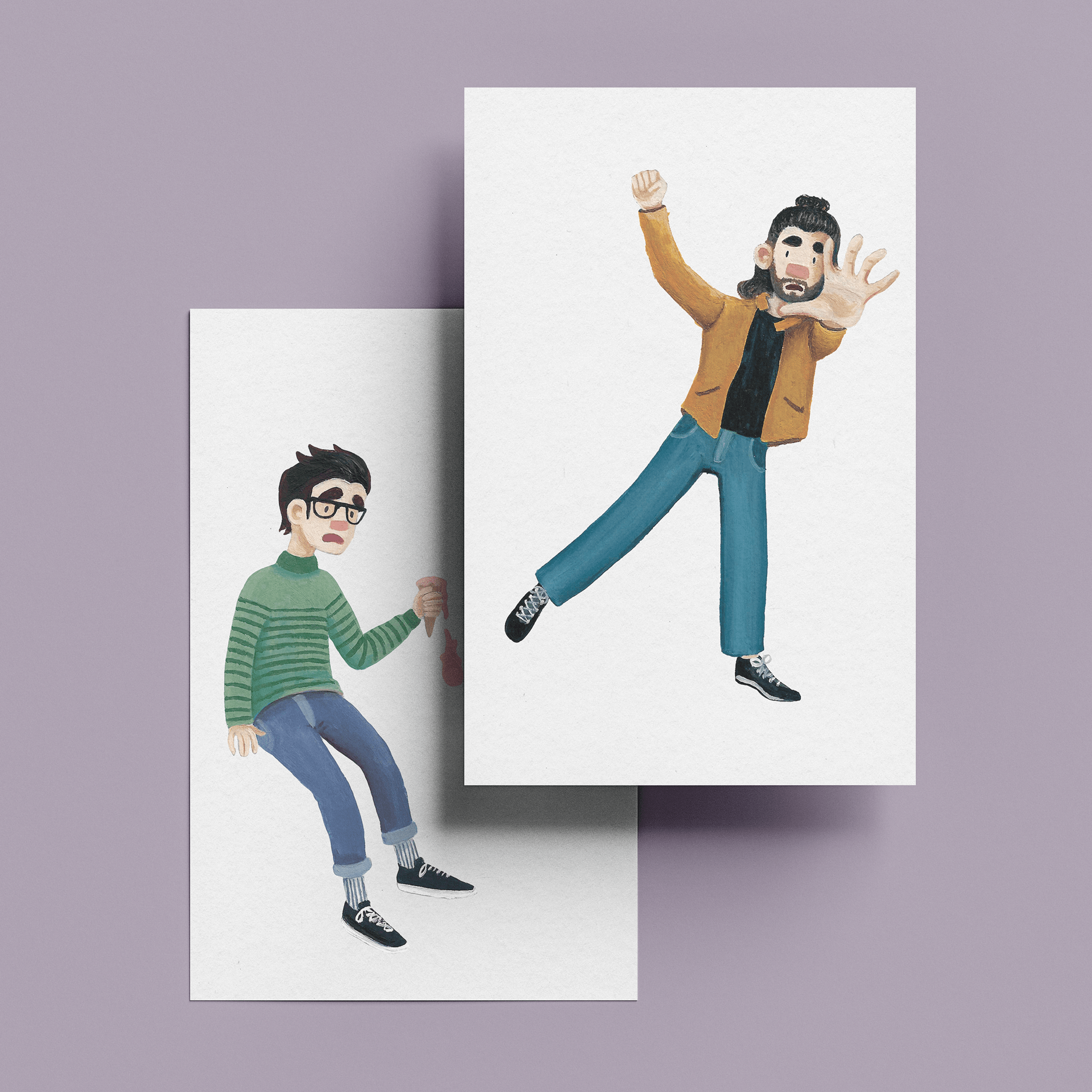 acrylic paintings of characters