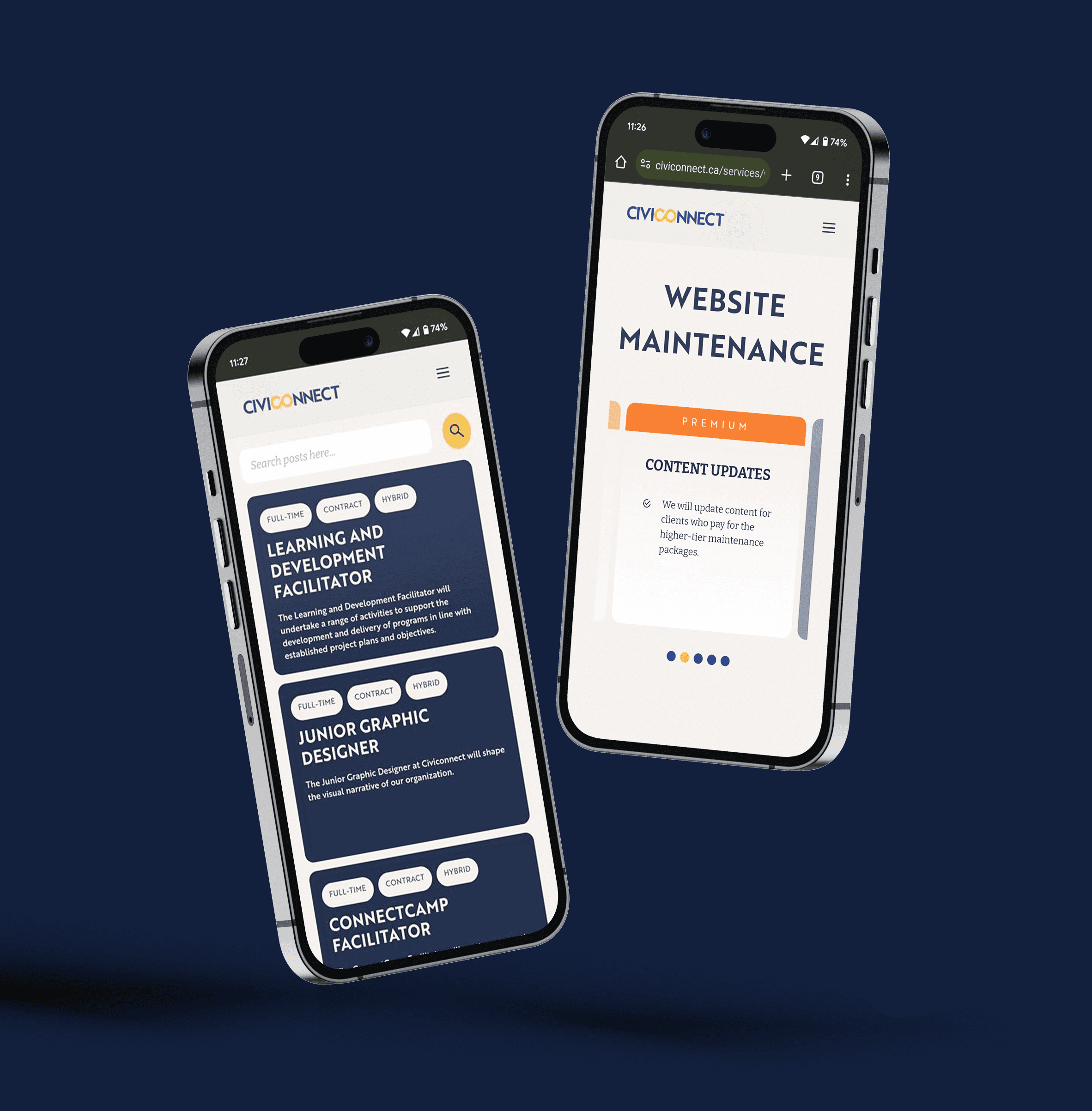 civiconnect website lightmode